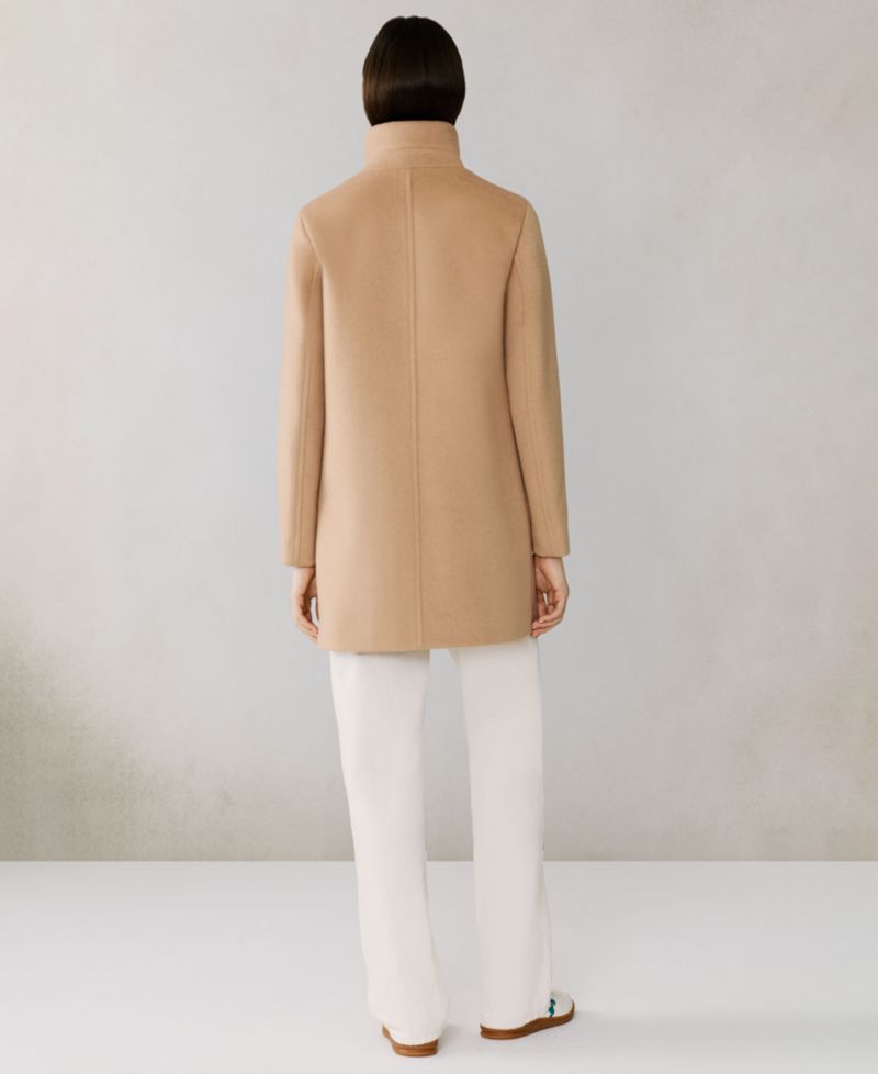 Women's Puffer-Bib Asymmetric Zip-Front Coat