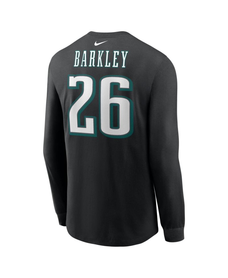 Men's Philadelphia Eagles Saquon Barkley Long Sleeve Crewneck T-Shirt