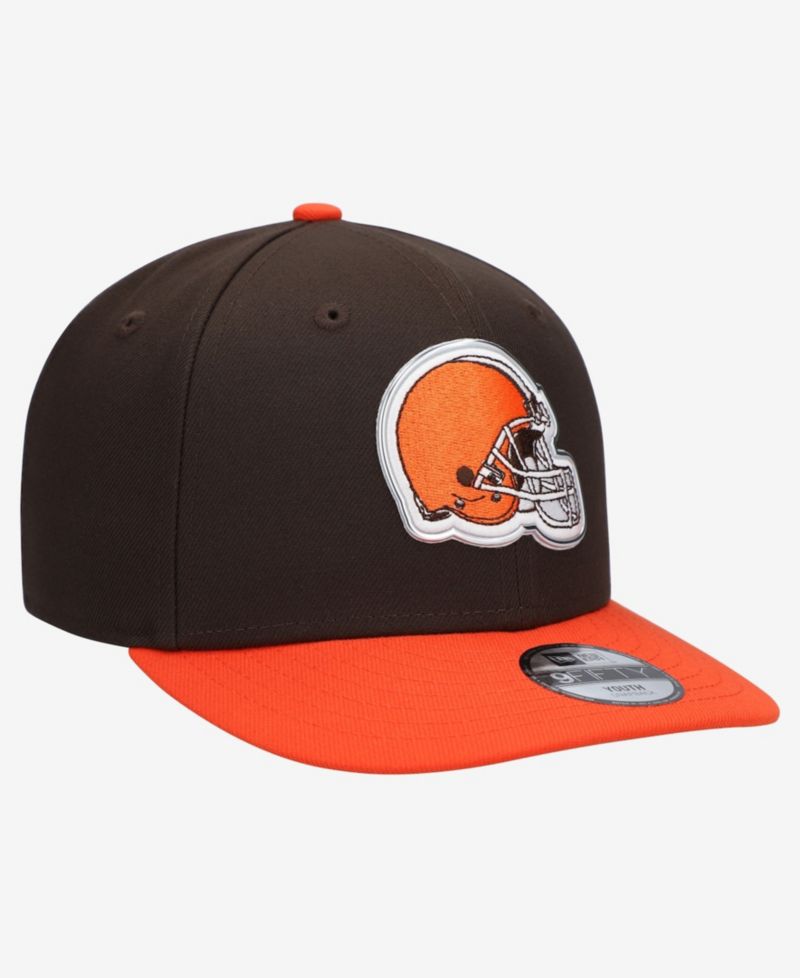Big Boys and Girls Brown/Orange Cleveland Browns 2026 NFL Draft Pre-Curved 9FIFTY Snapback Hat