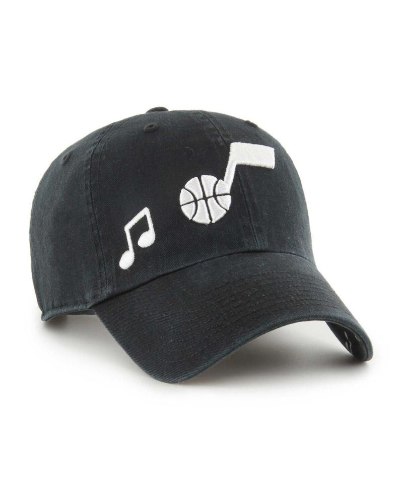 Women's Black Utah Jazz Confetti Undervisor Clean Up Adjustable Hat