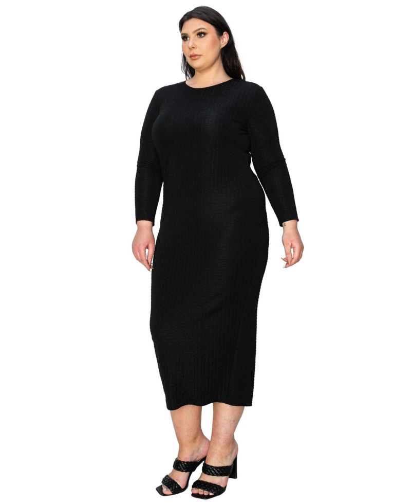 Plus Size Kylo Textured Bodycon Dress