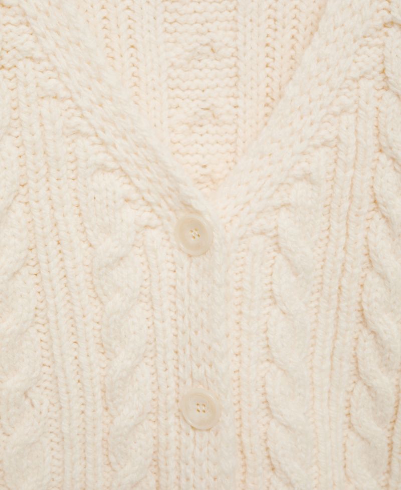 Women's Buttoned Knit Braided Cardigan