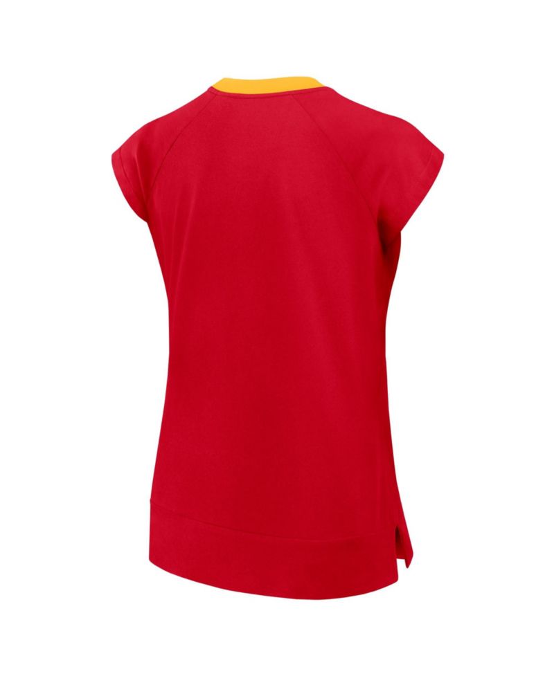 Women's Kansas City Chiefs Forward Progress Raglan Slim-Fit Short-Sleeve T-Shirt