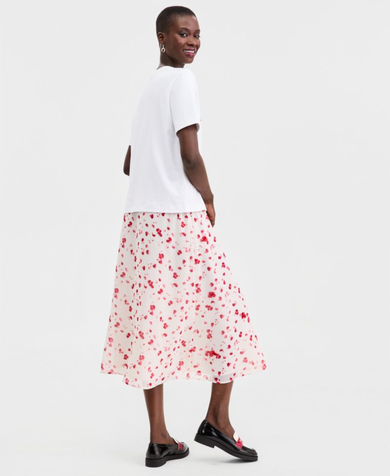 Women's Embellished Pull-On Midi Skirt