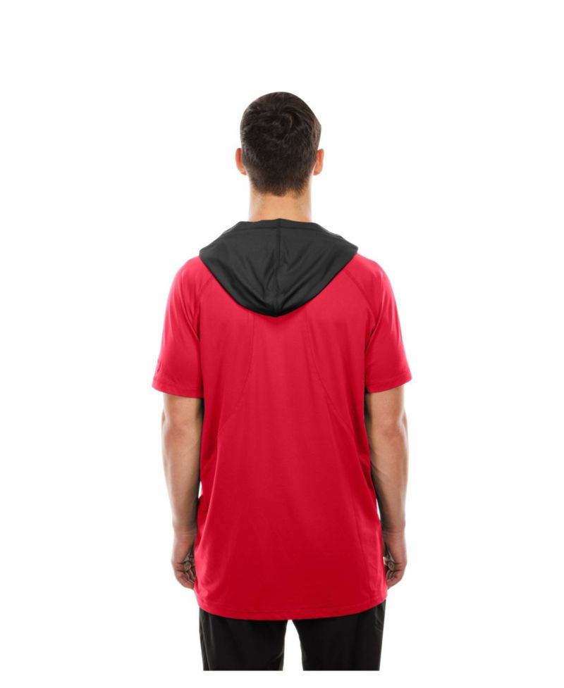 Men's Scarlet San Francisco 49ers Combine Authentic Hooded Raglan Short-Sleeve T-Shirt