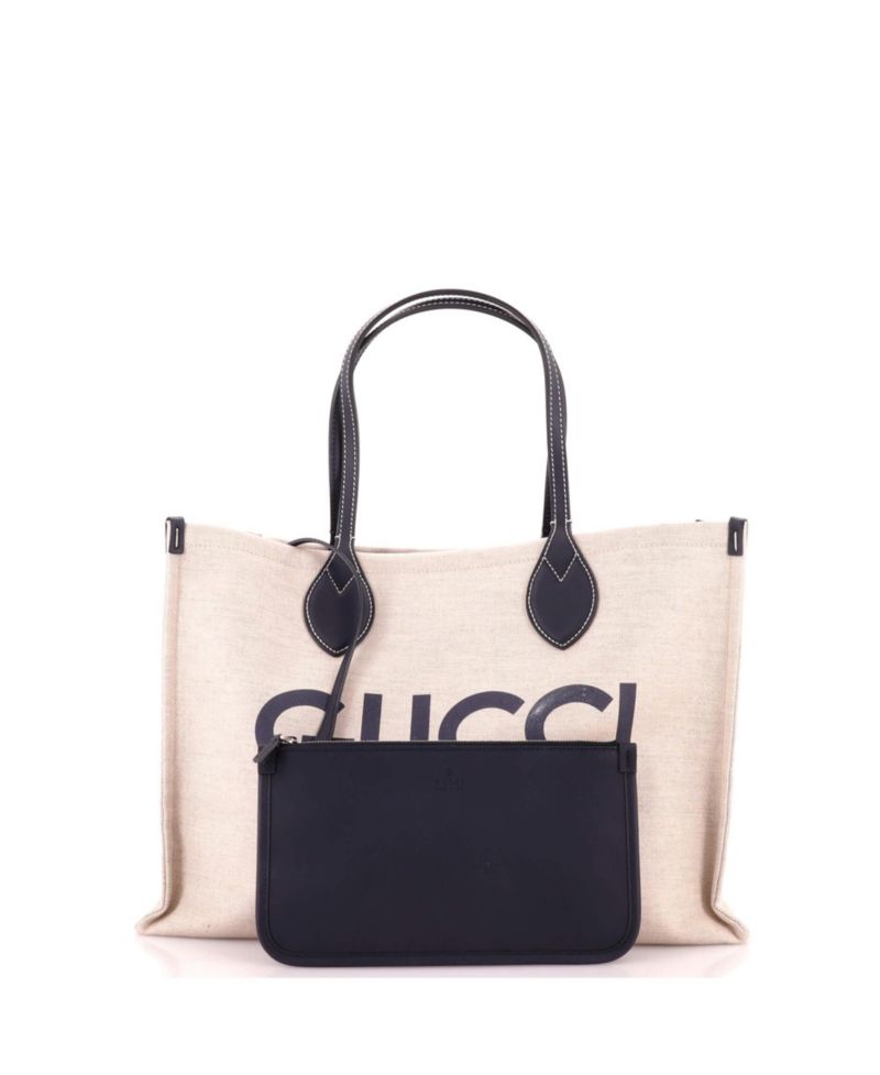 Medium Logo Shopper Tote Printed Canvas