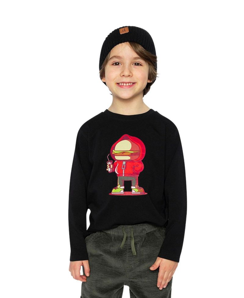 Little and Big Boy Long Sleeve Organic Cotton T-Shirt
