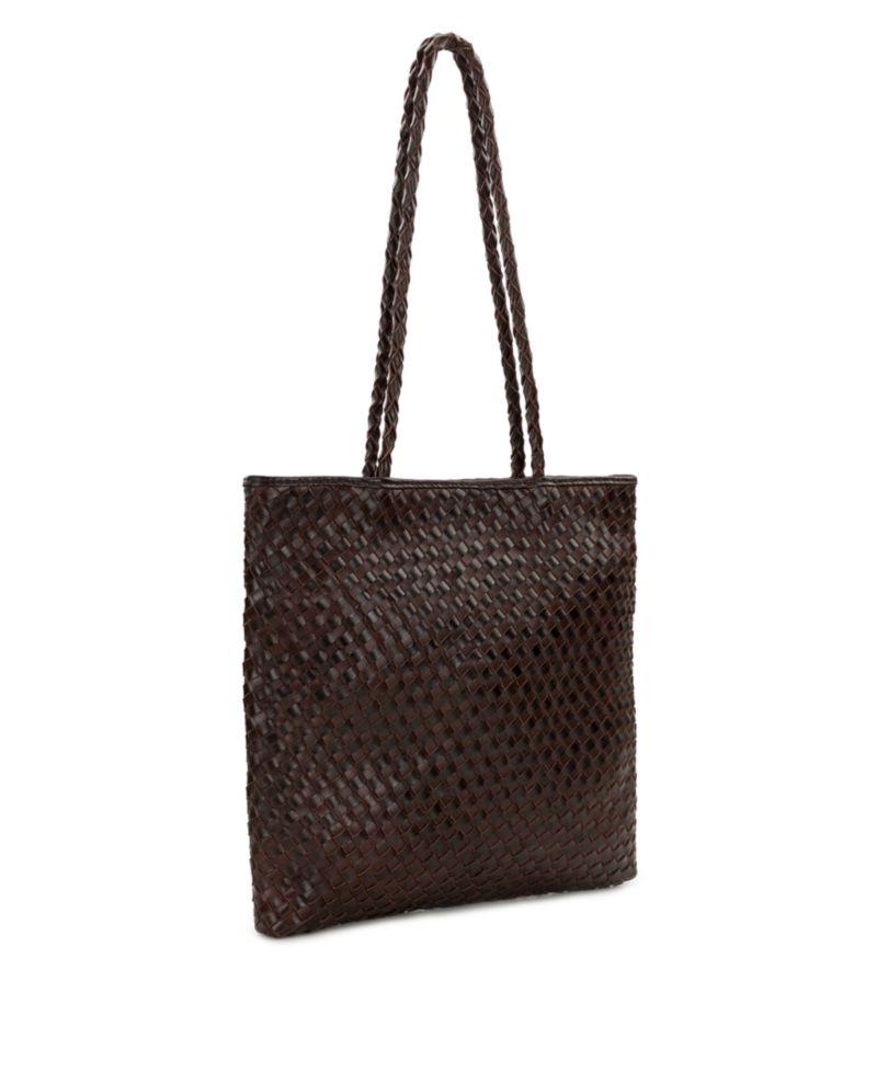 Valence Medium Woven Leather Tote Handbag