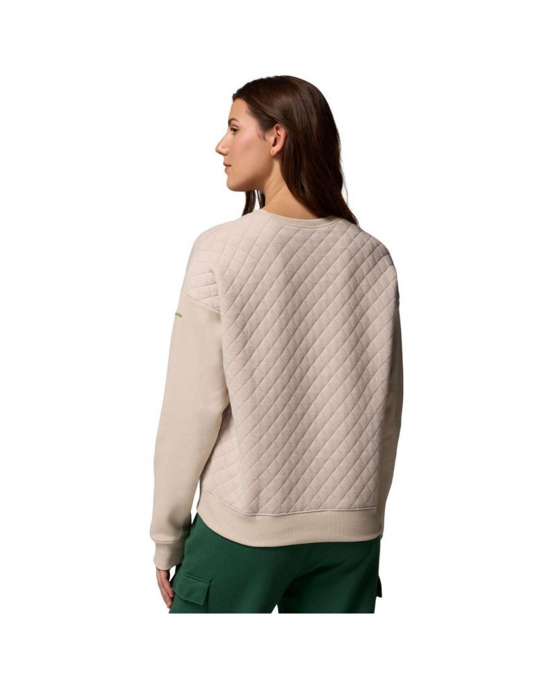 Women's Beige Oregon Ducks Collegiate Hart Mountain Quilted Sweatshirt