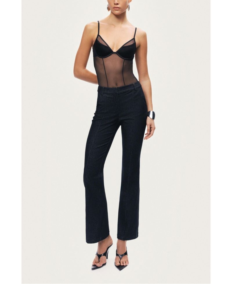 Women's High-Rise Tailored Straight-Leg Pants