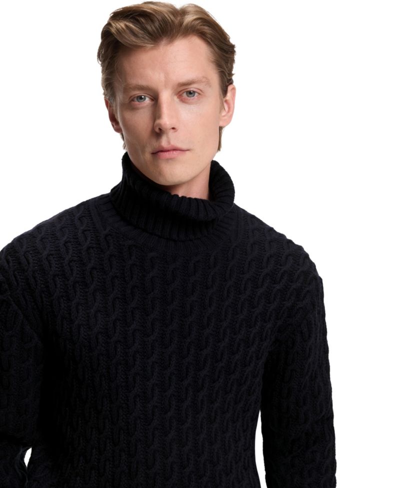 BECKHAM x BOSS Men's Wool Cashmere Cable-Knit Sweater