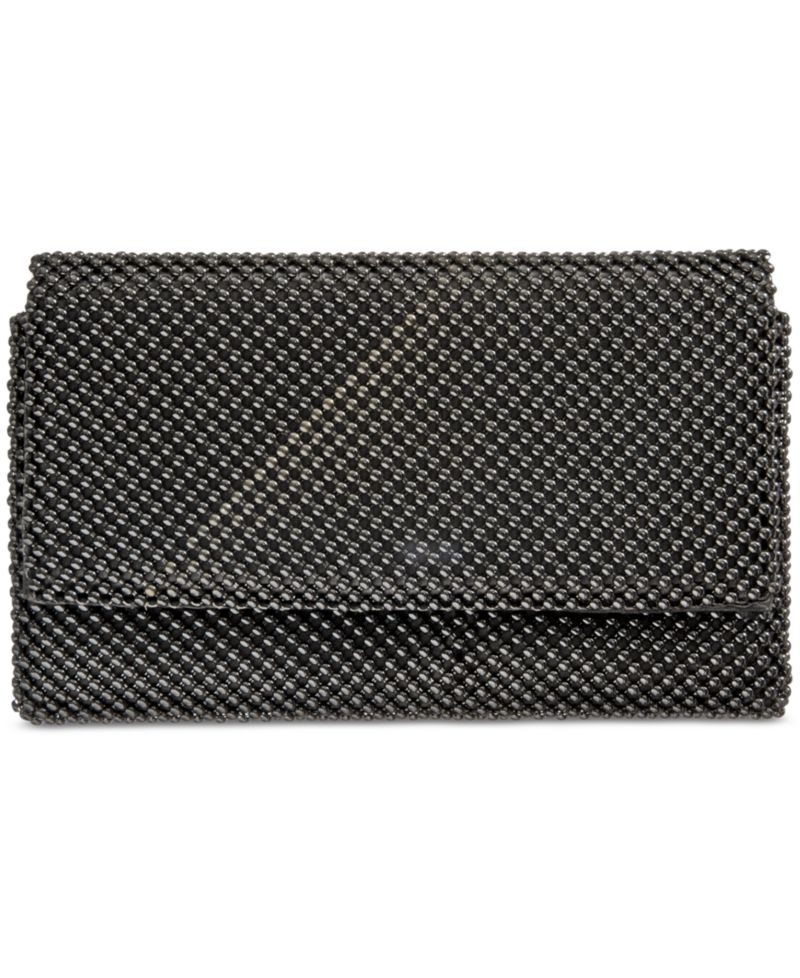 Prudence Shiny Mesh Clutch
