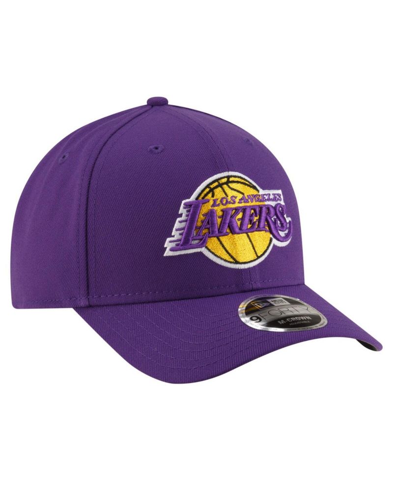 Men's Purple Los Angeles Lakers 9FORTY Stock M-Crown Adjustable Hat