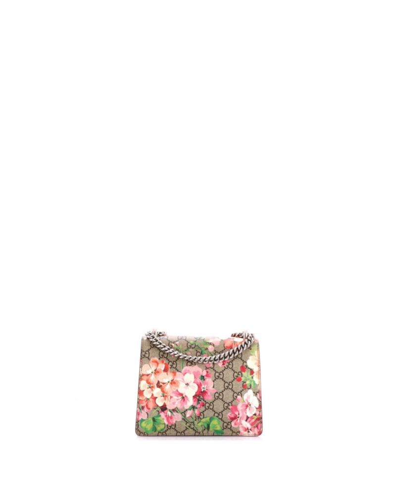 Mini Dionysus Bag Blooms Print GG Coated Canvas