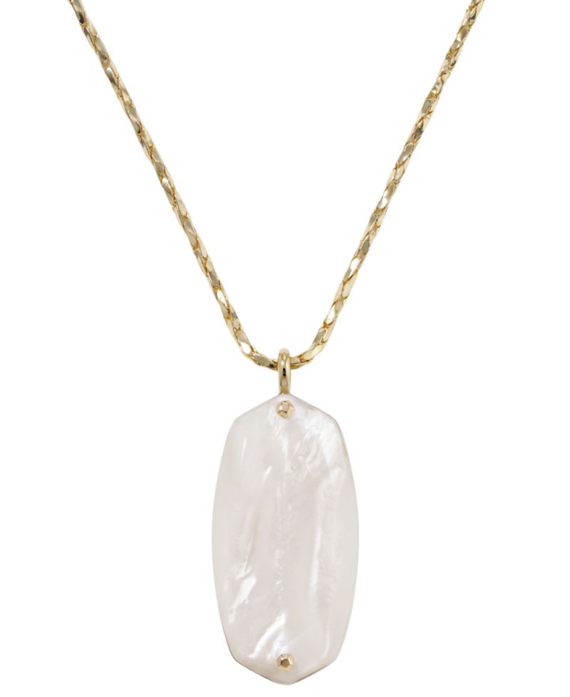 Glass Danielle Riveted Hammered Long Pendant Necklace