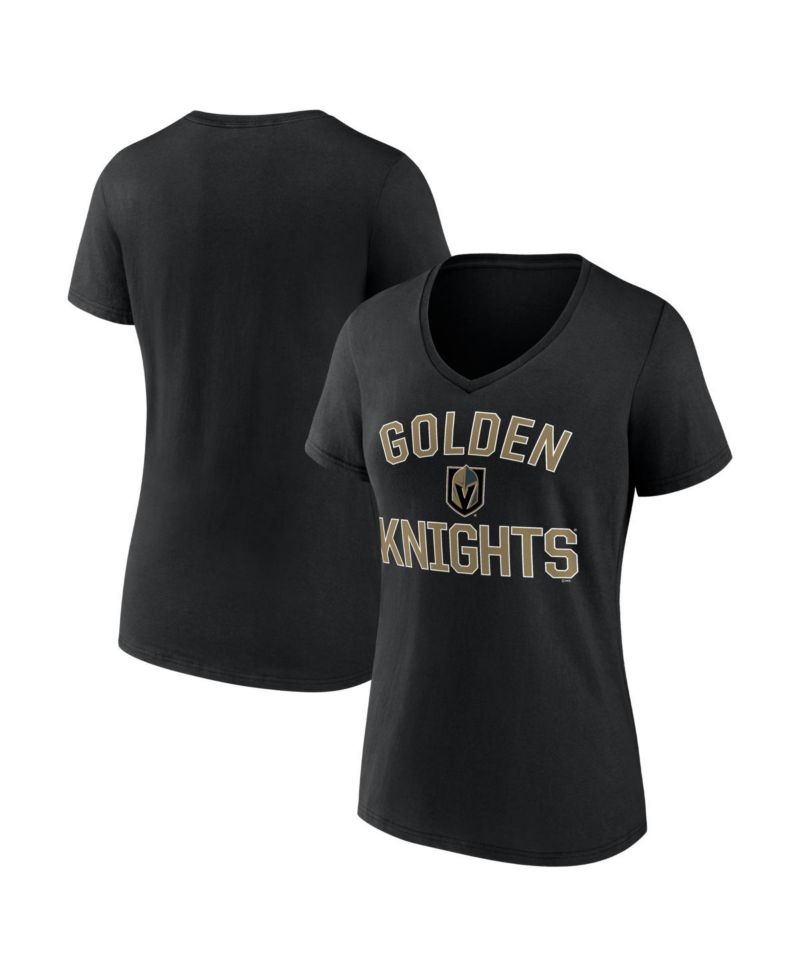 Women's Black Vegas Golden Knights Arch Victory V-Neck T-Shirt