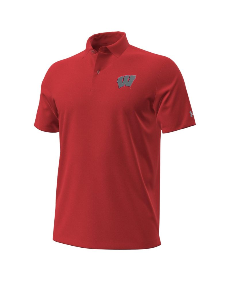 Men's Red Wisconsin Badgers 2026 Lambeau Field Collection Playoff Performance Polo