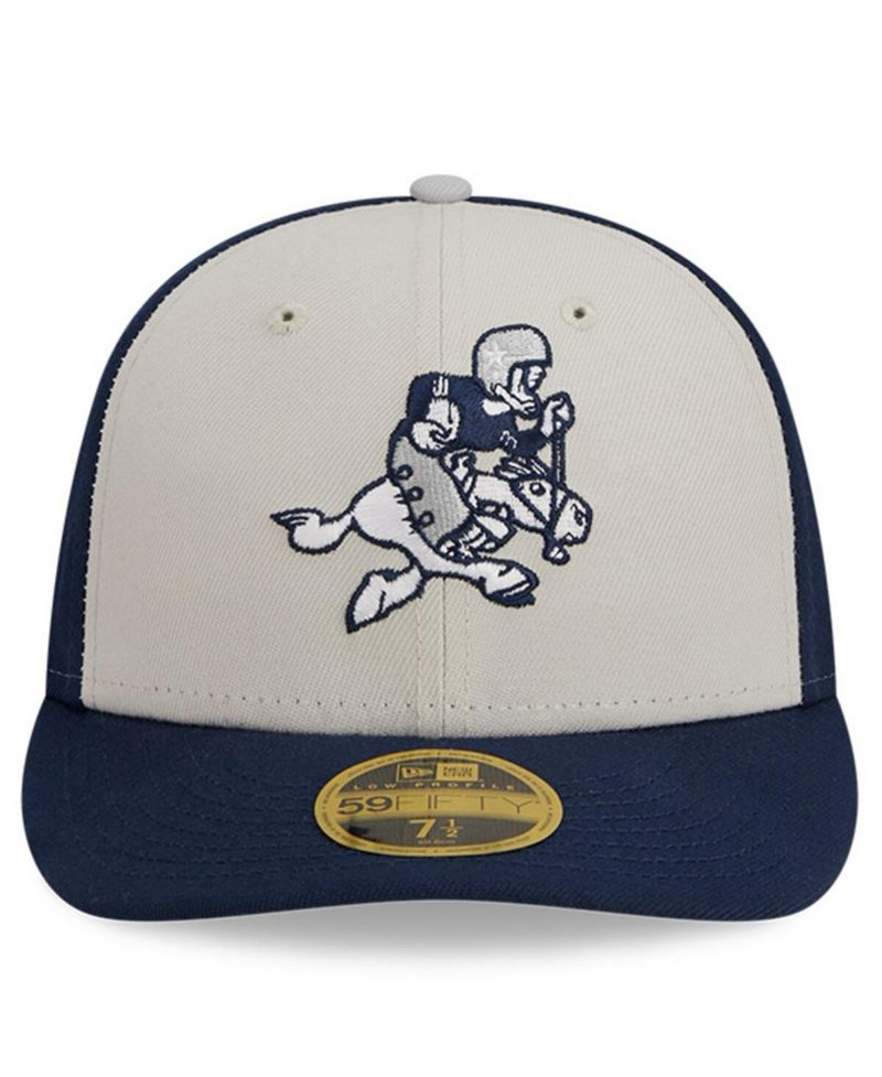 Men's Cream, Navy Dallas Cowboys 2023 Sideline Historic Low Profile 59FIFTY Fitted Hat