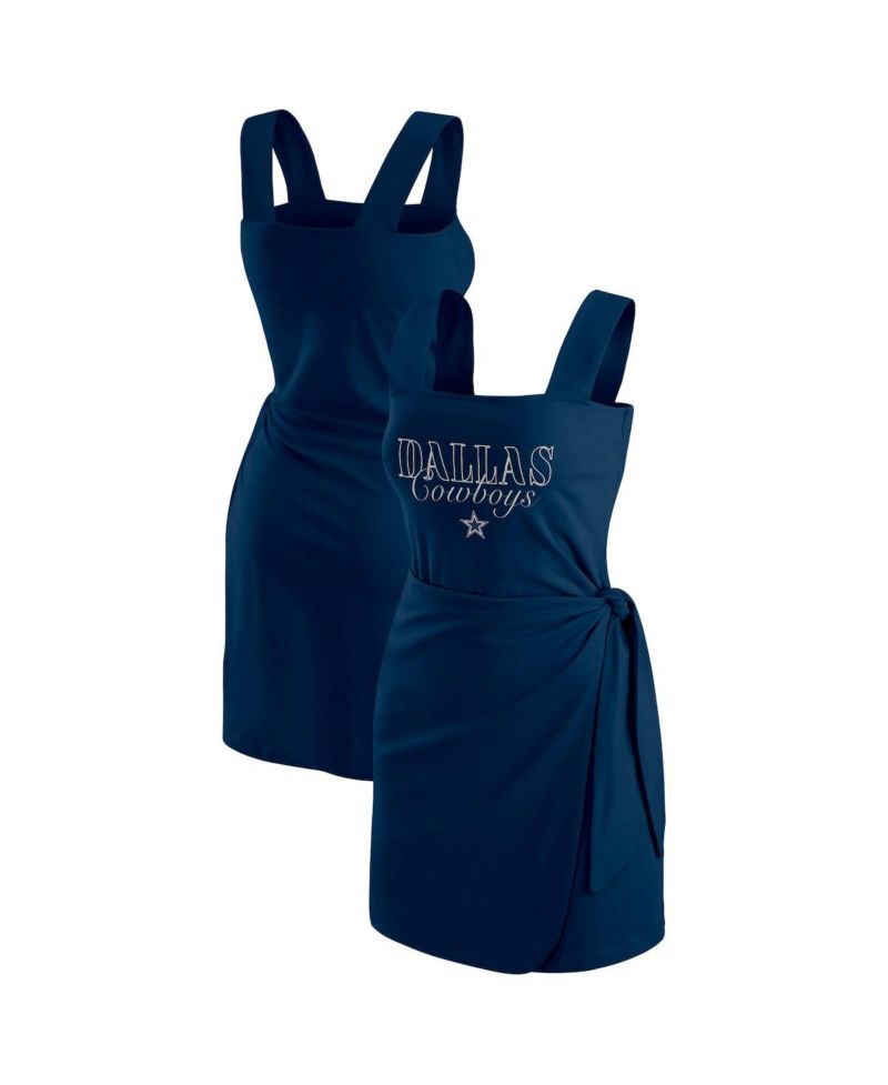 Women's Navy Dallas Cowboys Wrap Dress