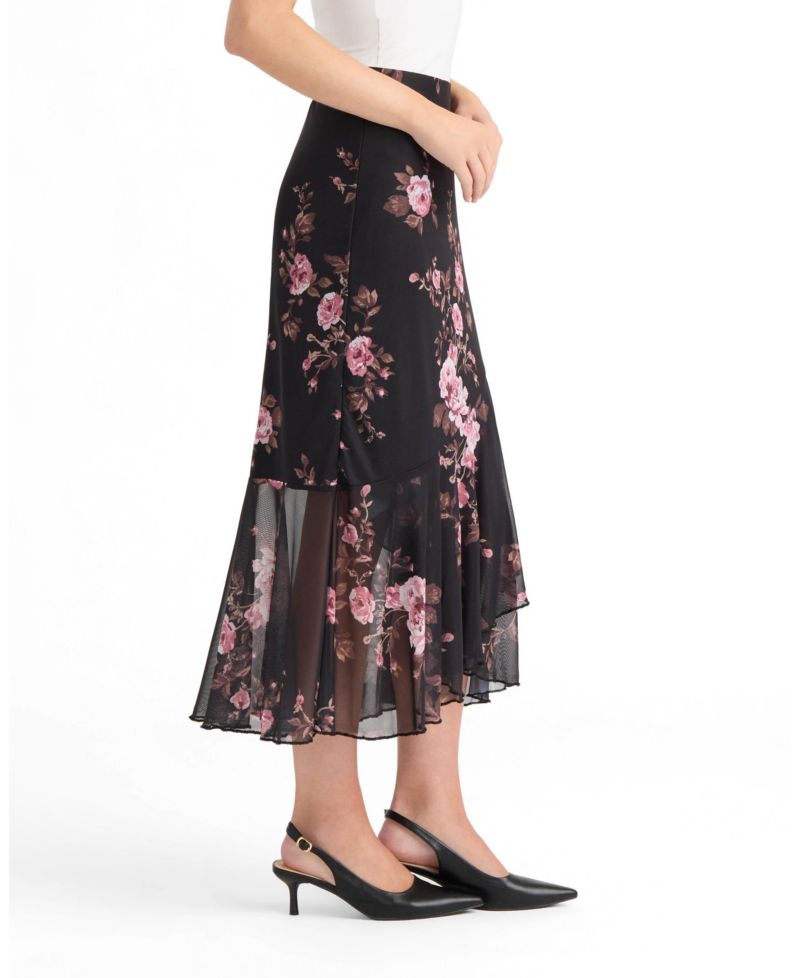 Women’s Ruffle Hem Mesh Skirt