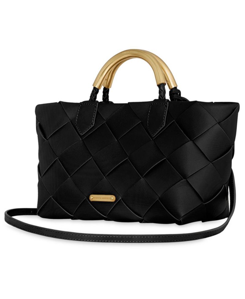 Frankie Woven Medium Leather Tote Handbag