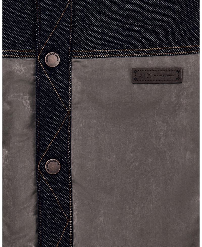 Men's Mixed Media Denim Jacket