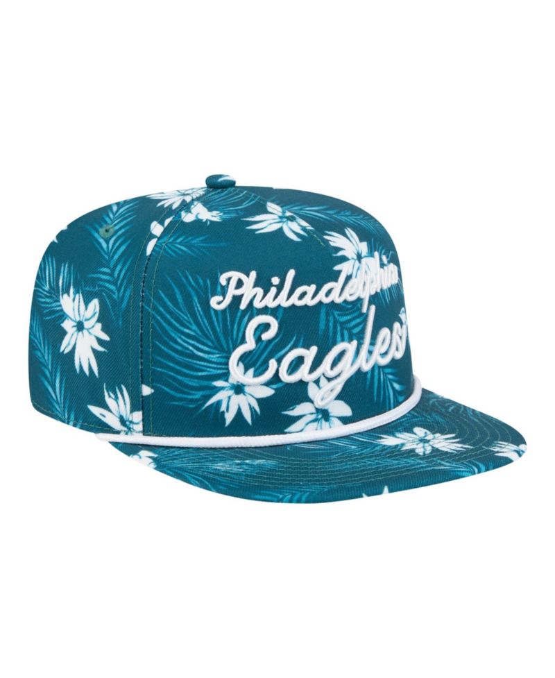 Men's Midnight Green Philadelphia Eagles Palm Print A-Frame 9FIFTY Snapback Hat