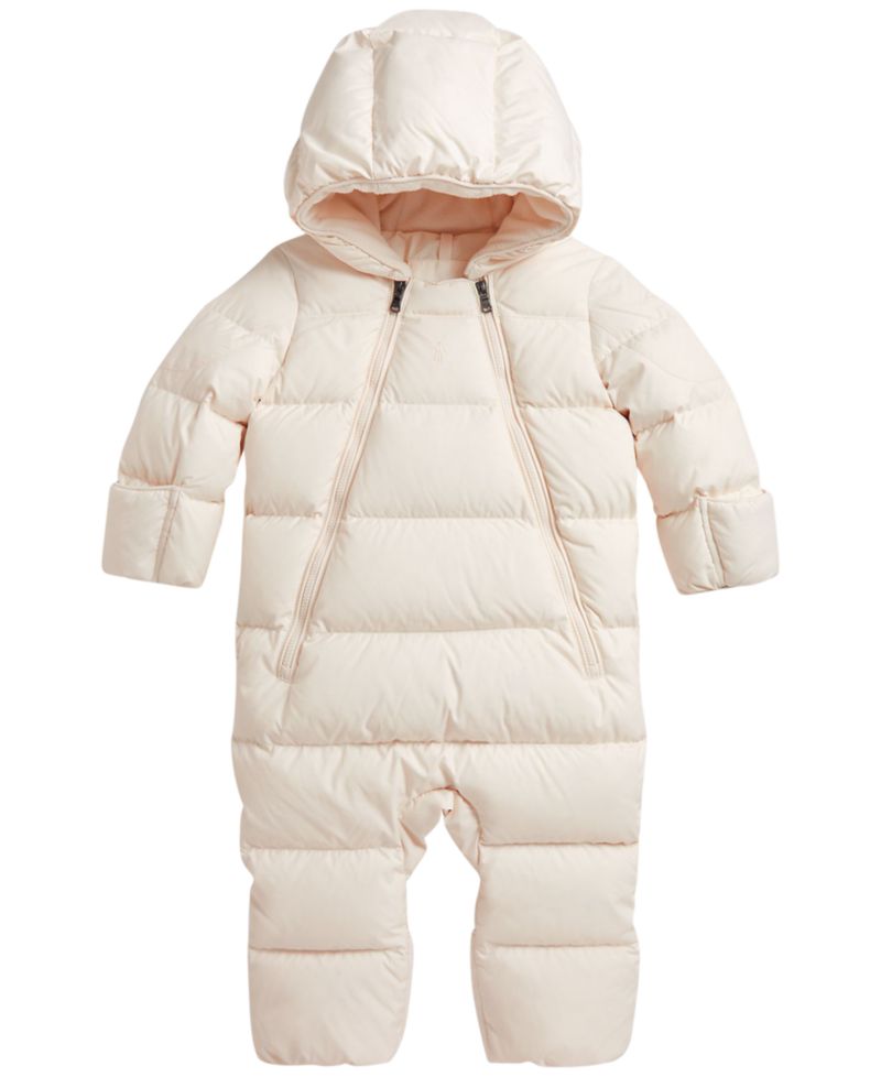 Baby Boys' Long-Sleeve Down Hooded Bunting Snowsuits