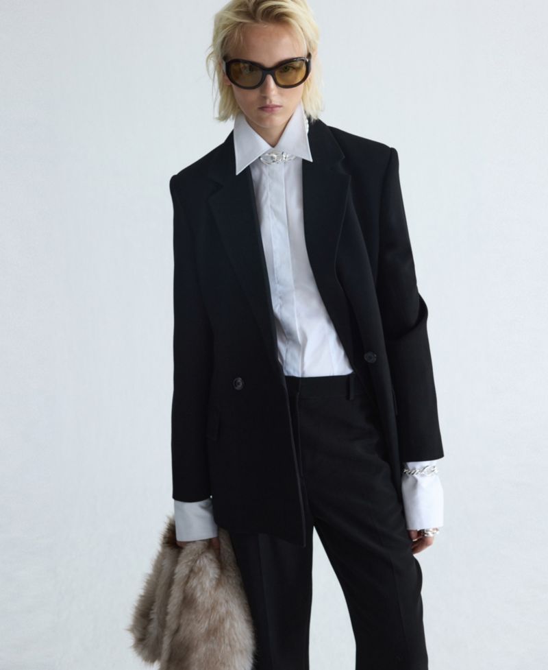 Women's Selection Straight Mid-Rise Viscose Trousers