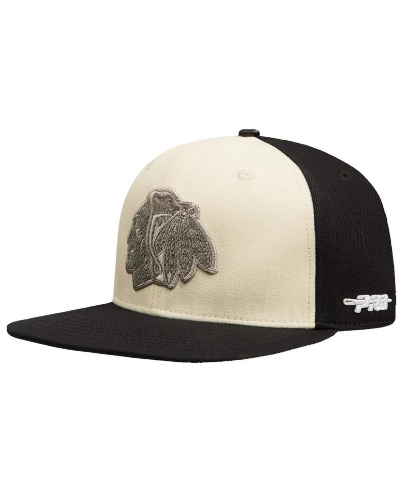 Men's Cream Chicago Blackhawks French Terry Snapback Hat