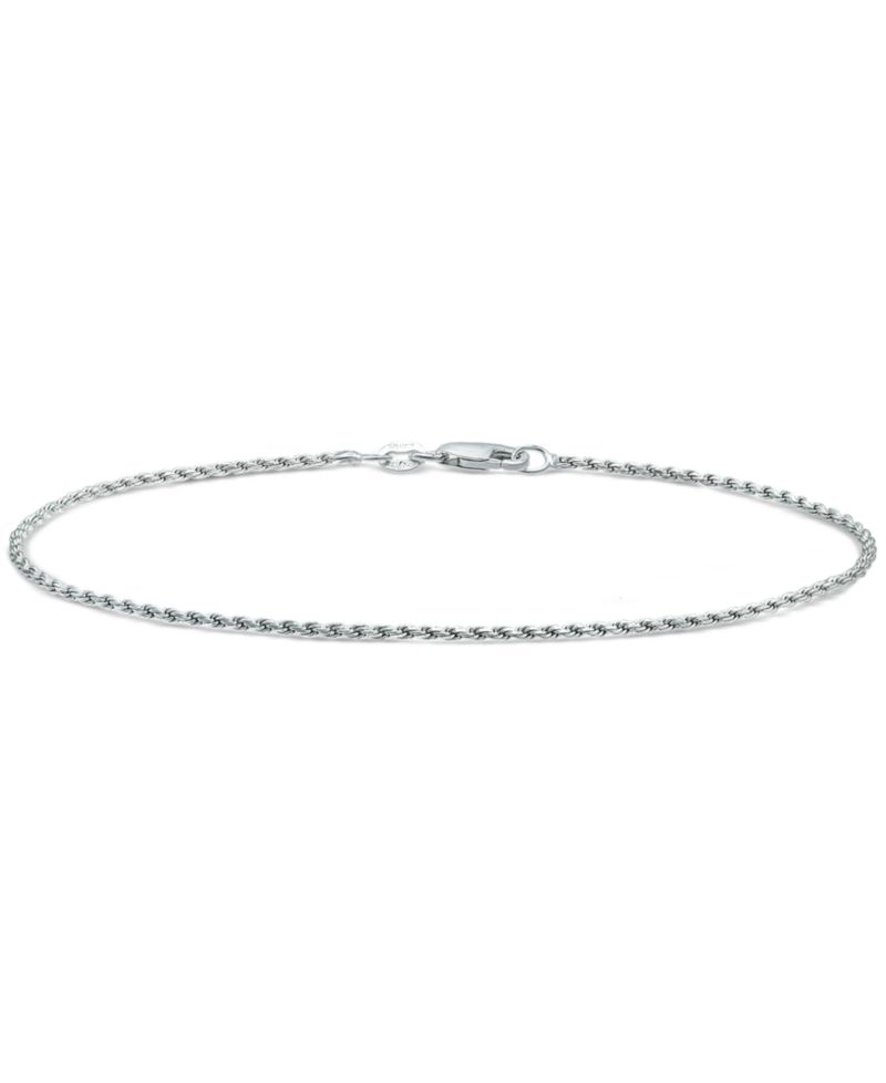 Rope Link Chain Bracelet in Sterling Silver