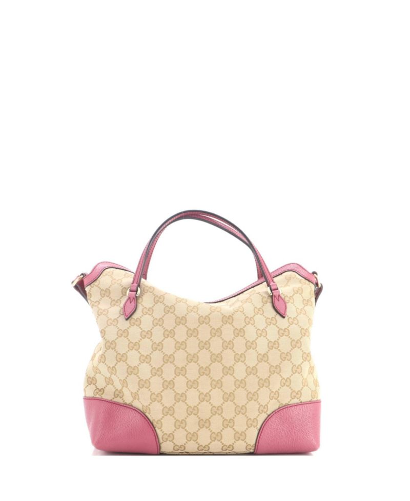 Medium Bree Convertible Top Handle Bag GG Canvas with Leather