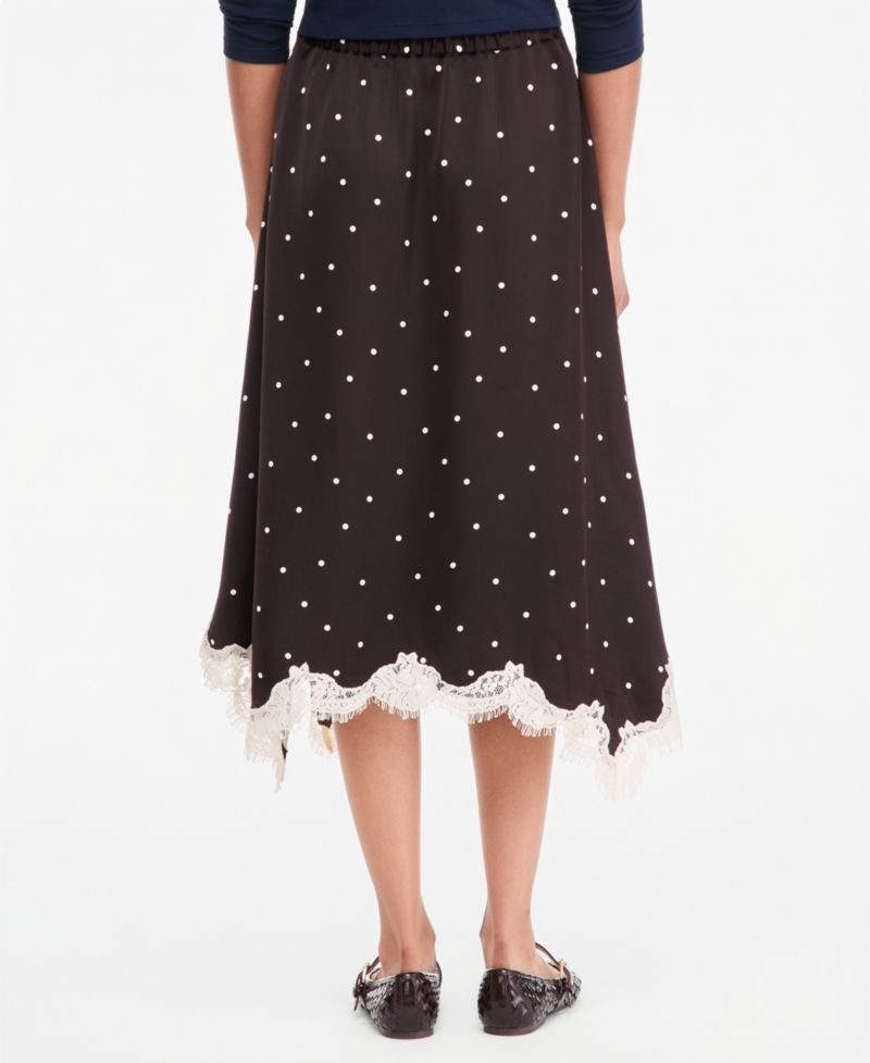 Women's Lace-Trim Handkerchief-Hem Midi Skirt
