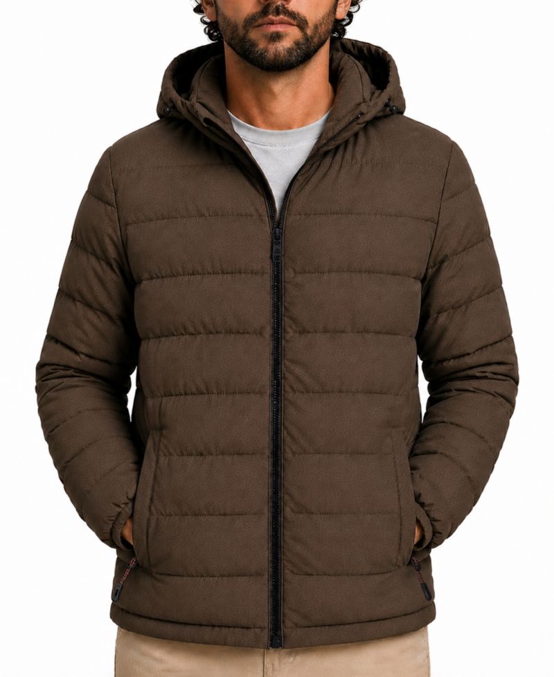 Men's Stretch Insulated Hooded Puffer Jacket