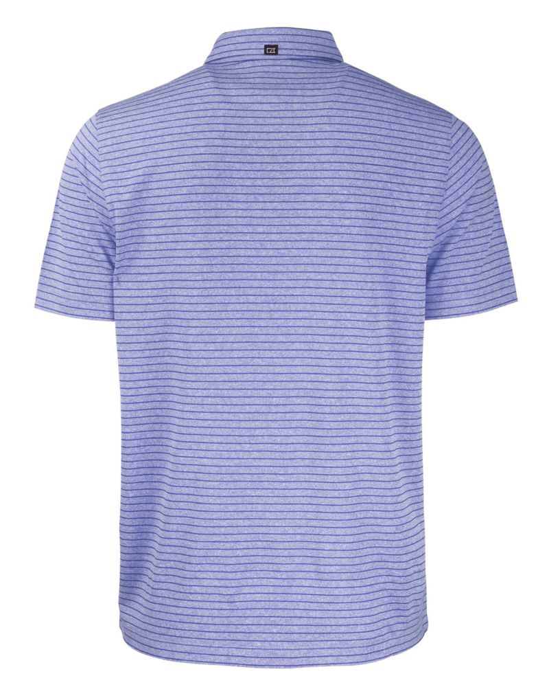 Men's Forge Eco Heather Stripe Stretch Recycled Polo Shirt
