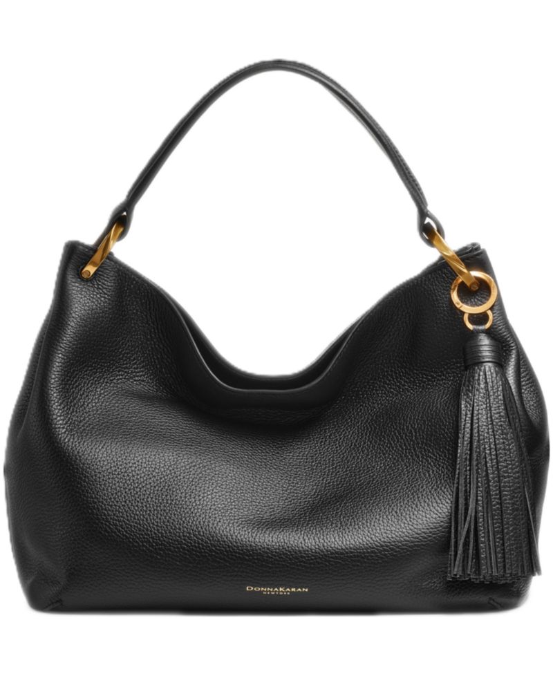 Glenwood Leather Tassel Detail Large Shoulder Handbag