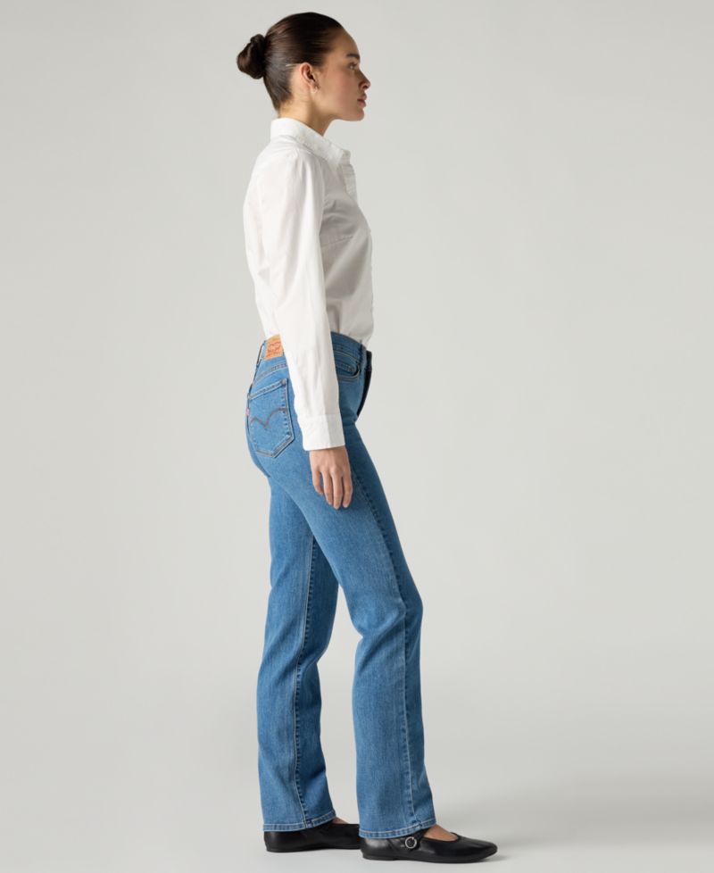 Trendy Plus Size 314 Mid-Rise Shaping Straight-Leg Jeans