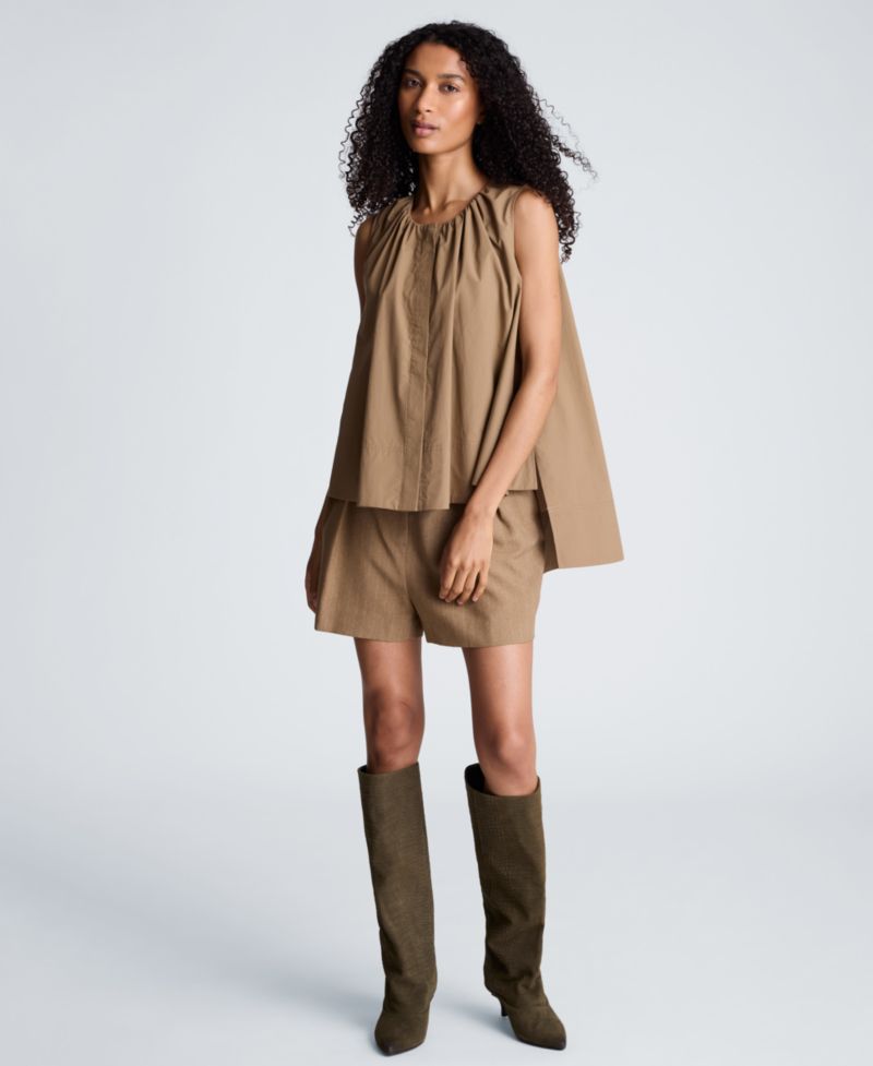 Women's High-Low Tent Poplin Top
