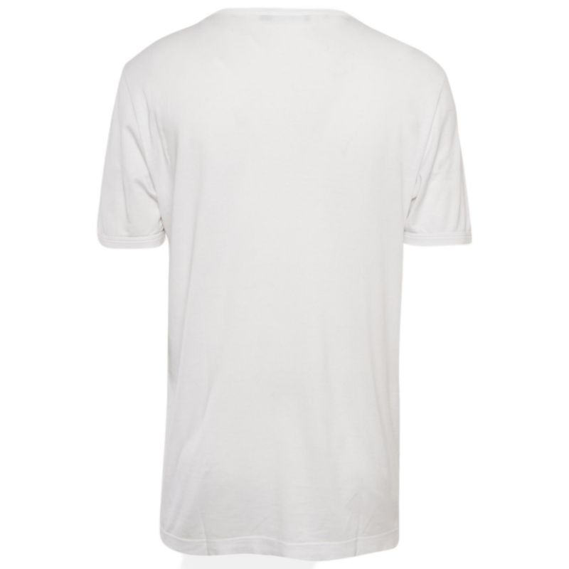 Men's White Jersey Crewneck T-Shirt