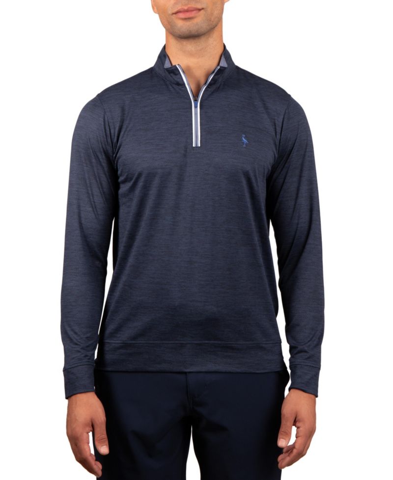 Men's Solid Mesh Quarter Zip