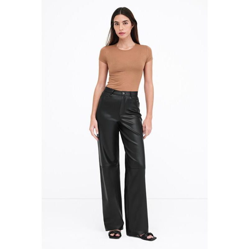 Women's Julien High-Waisted Wide-Leg Faux Leather Pants