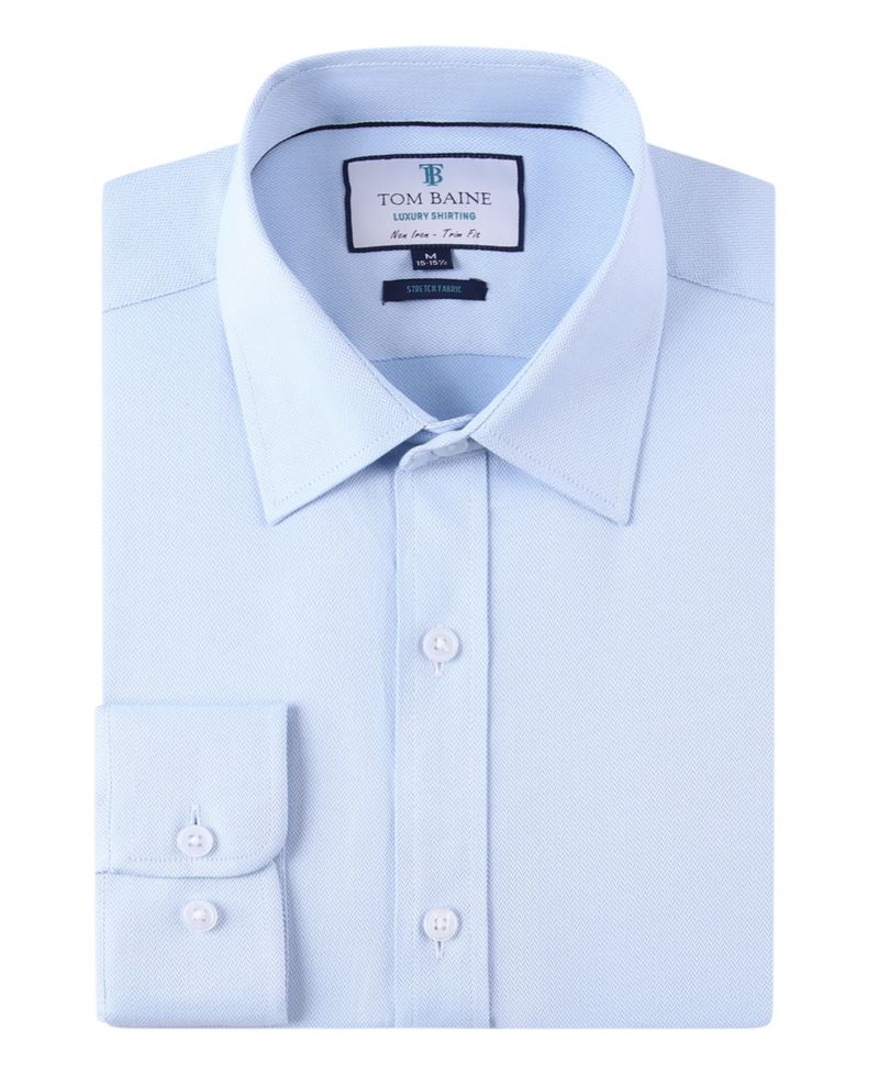 Men's Four-Way Stretch Jacquard Solid Button Down Dress Shirt