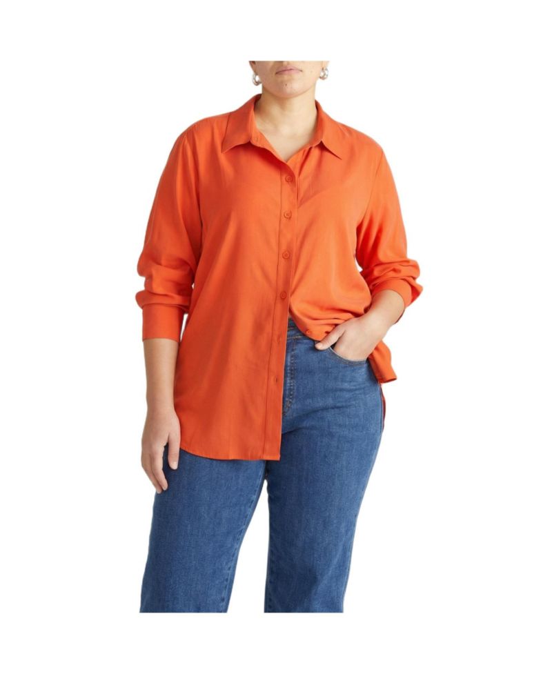 Plus Sizes Cooling Stretch Cupro Artist Women's Shirt