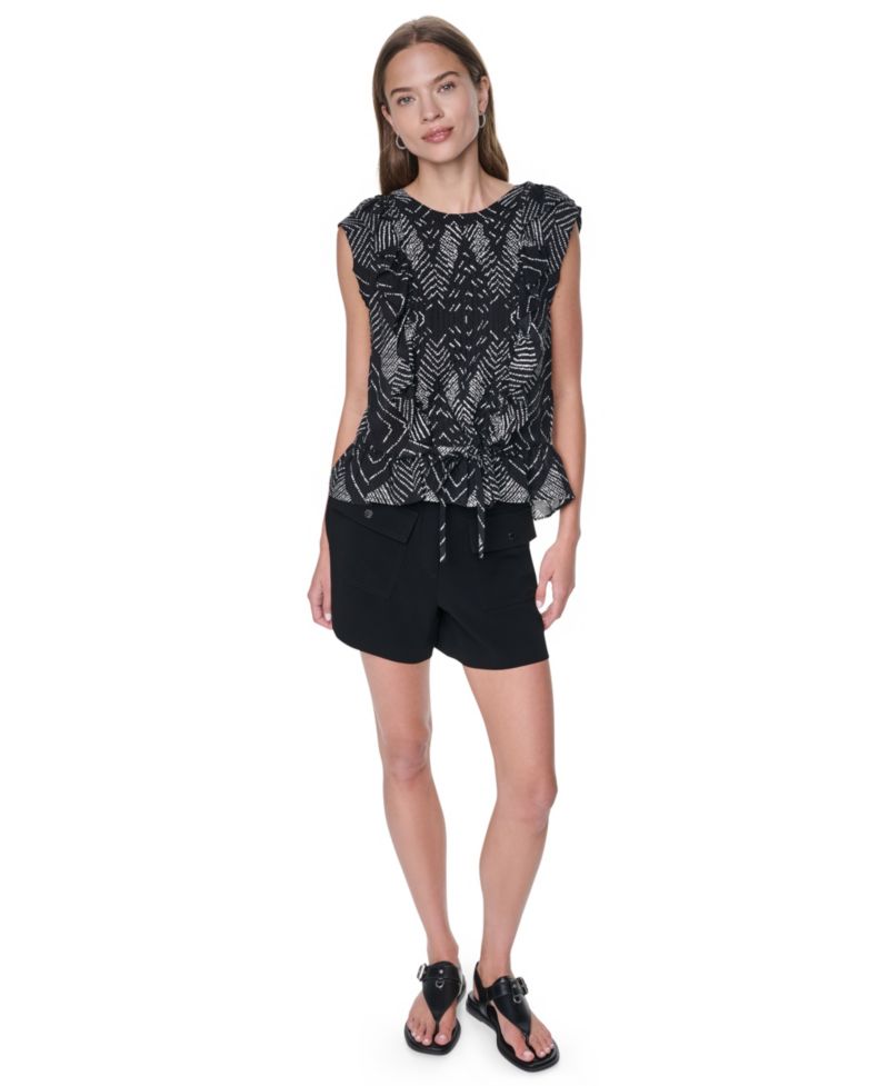 Women's Printed Crewneck Blouse