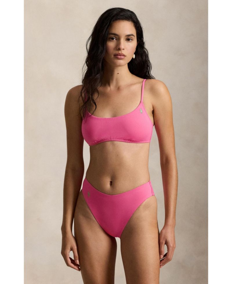 Women's High Leg Scoop Bikini Swimsuit Bottom