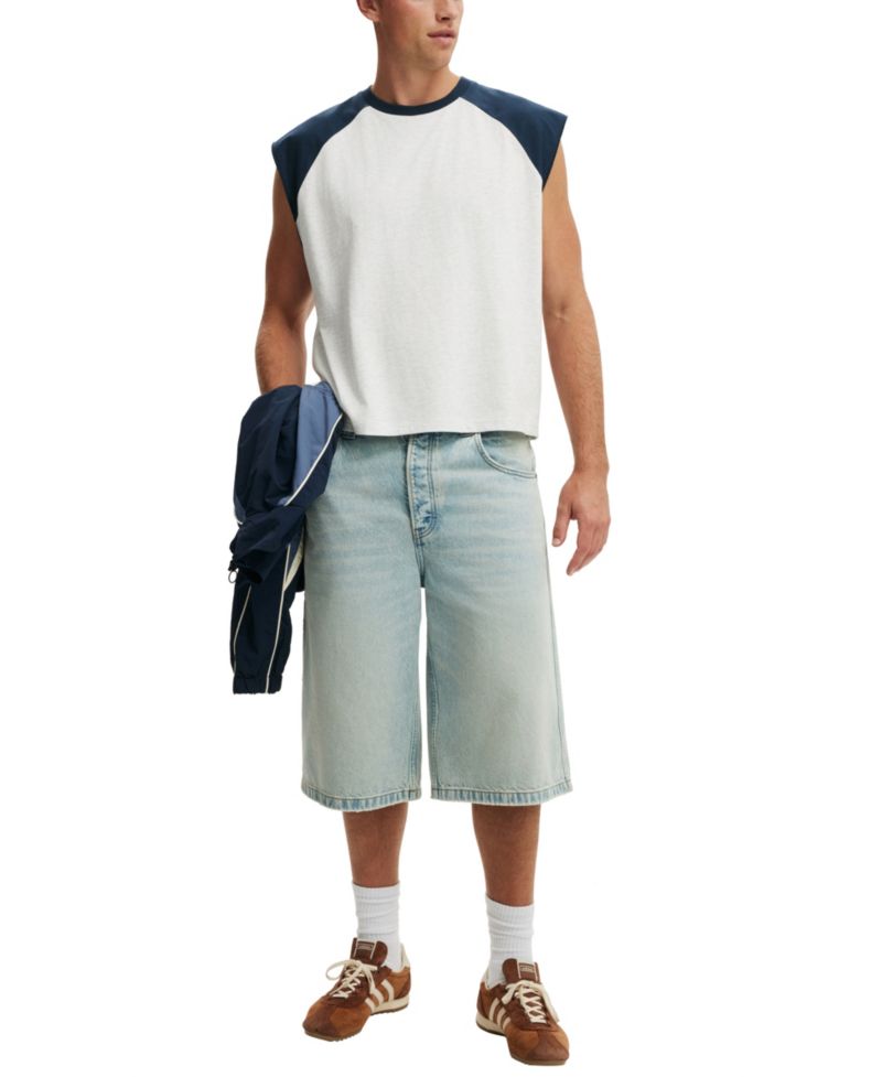 Men's Cropped Fit Muscle Sleeveless Tank