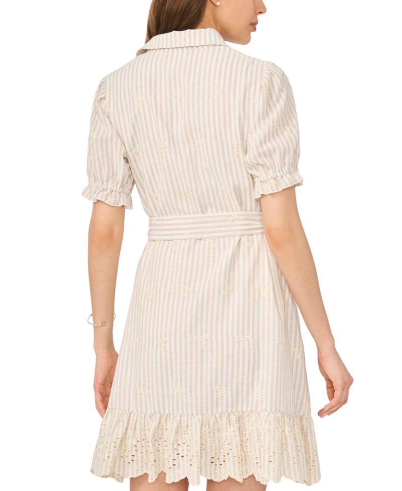 Women's Ruffle Puff-Sleeve Mini Dress