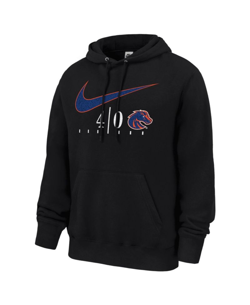 Men's Black Boise State Broncos 40 Years of Blue Turf Club Fleece Hoodie