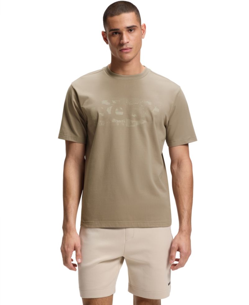 Men's Stretch-Cotton Logo Artwork T-Shirt