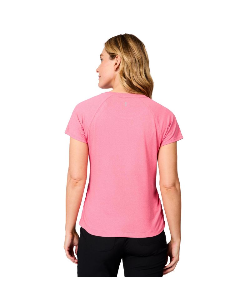 Women's Microtech Chill B Cool Shirred Crew Top